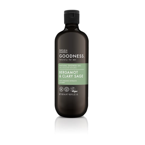 Baylis & Harding Goodness men showergel bergamot & clary sage 500.00 Milliliter
