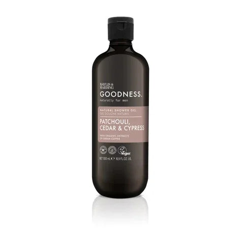 Baylis & Harding Goodness men showergel patchouli, cedar & cypress 500 Milliliter