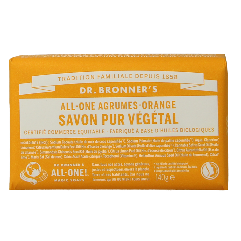 Bronners Toiletzeep citrus & orange 140 Gram