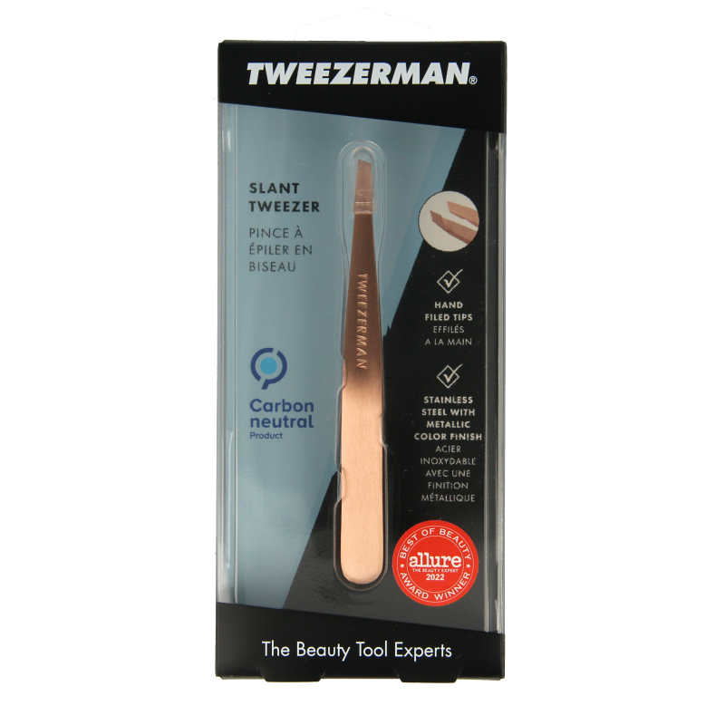 Tweezerman Slant tweezer rose goud 1 Stuks