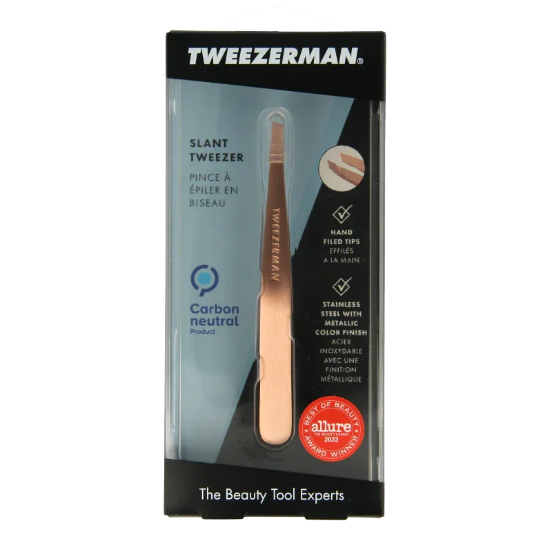 Tweezerman Slant tweezer rose goud 1 Stuks