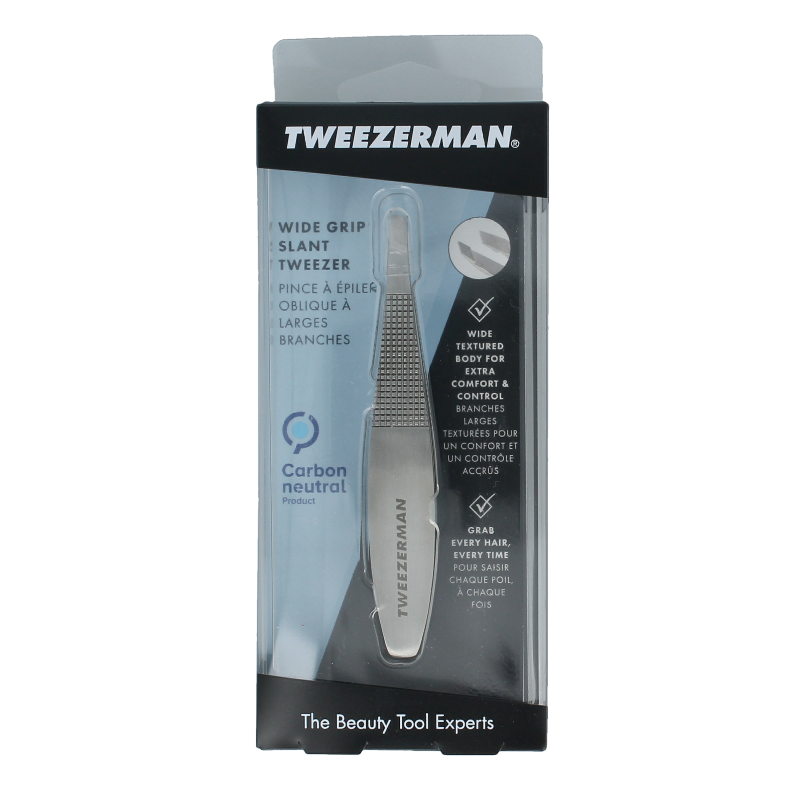 Tweezerman Slant tweezer no slip with grip 1 Stuks