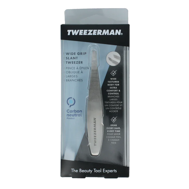 Tweezerman Slant tweezer no slip with grip 1 Stuks