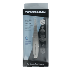 Tweezerman Slant tweezer no slip with grip 1.00 Stuks