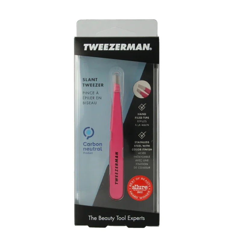 Tweezerman Slant pretty in pink 1 Stuks