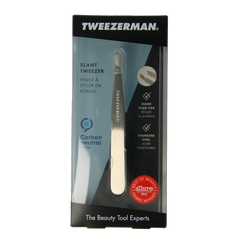 Tweezerman Slant tweezer klassiek stainless steel 1 Stuks