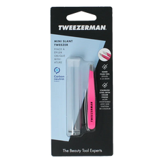 Tweezerman Mini slant tweezer neon pink 1 Stuks