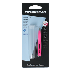 Tweezerman Mini slant tweezer neon pink 1.00 Stuks
