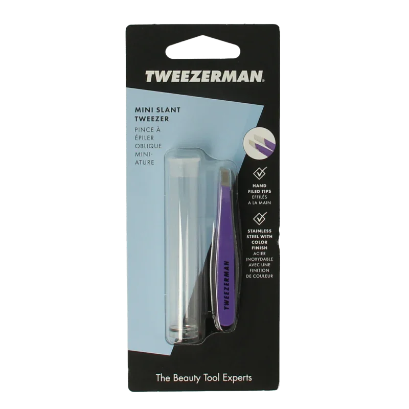Tweezerman Mini slant tweezer blooming lilac 1 Stuks
