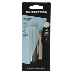 Tweezerman Mini slant tweezer klassiek stainless steel 1 Stuks