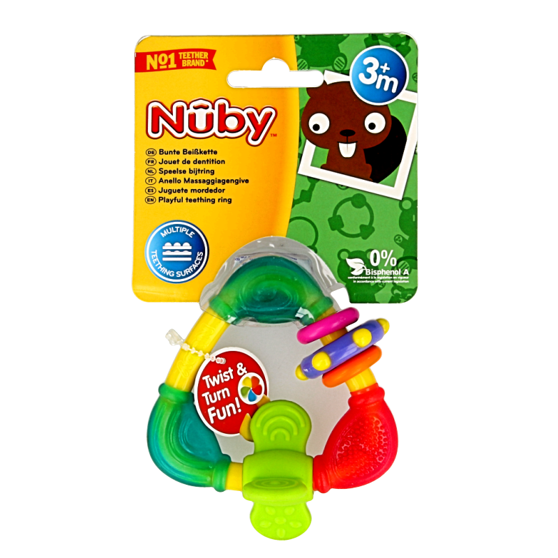 Nuby Bijtfiguur driehoekig hard en zacht 1 Stuks