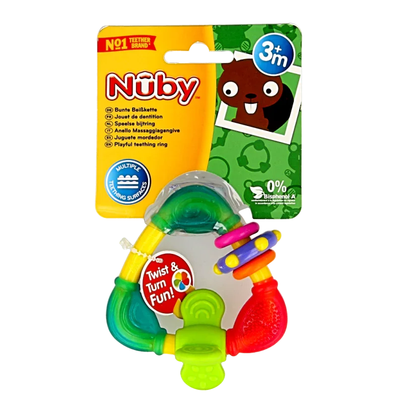 Nuby Bijtfiguur driehoekig hard en zacht 1 Stuks