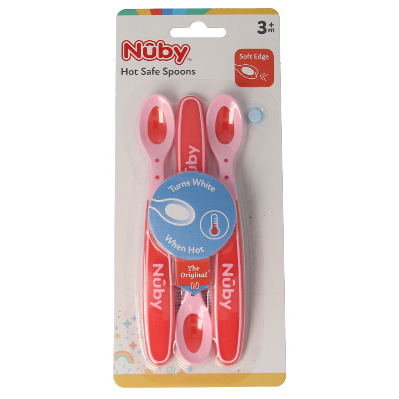 Nuby Warmtegevoelige lepeltjes 3+ maanden assorti 3.00 Stuks