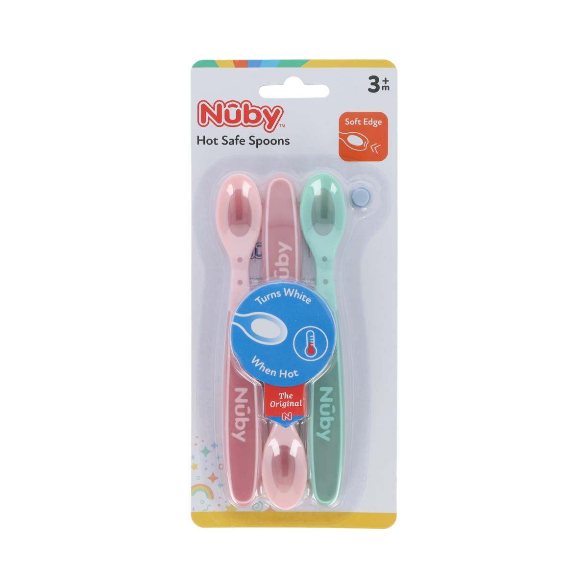 Nuby Warmtegevoelige lepeltjes 3+ maanden assorti 3.00 Stuks