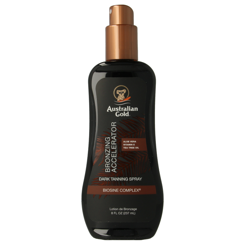 Australian Gold Dark tanning accelerator spray gel met bronzer 237 Milliliter