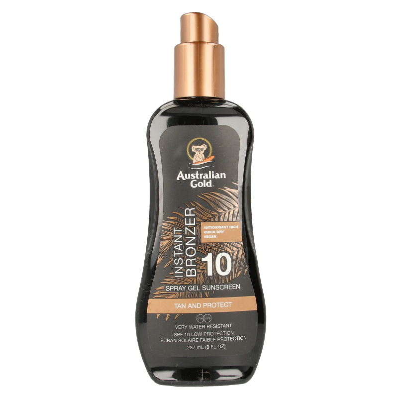 Australian Gold Spray gel met bronzer SPF10 237 Milliliter