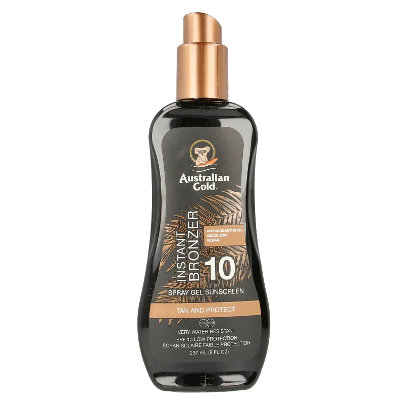 Australian Gold Spray gel met bronzer SPF10 237 Milliliter