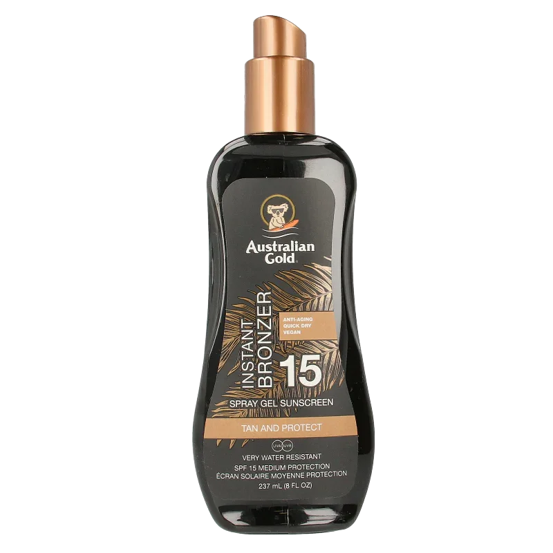 Australian Gold Spray gel met bronzer SPF15 237 Milliliter