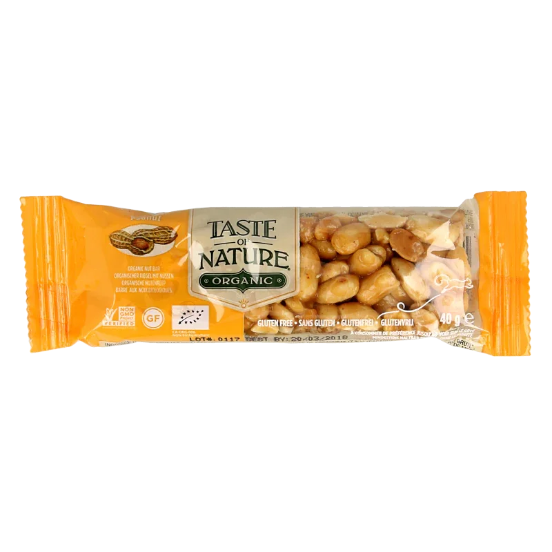 Taste Of Nature Peanut granenreep bio 40 Gram