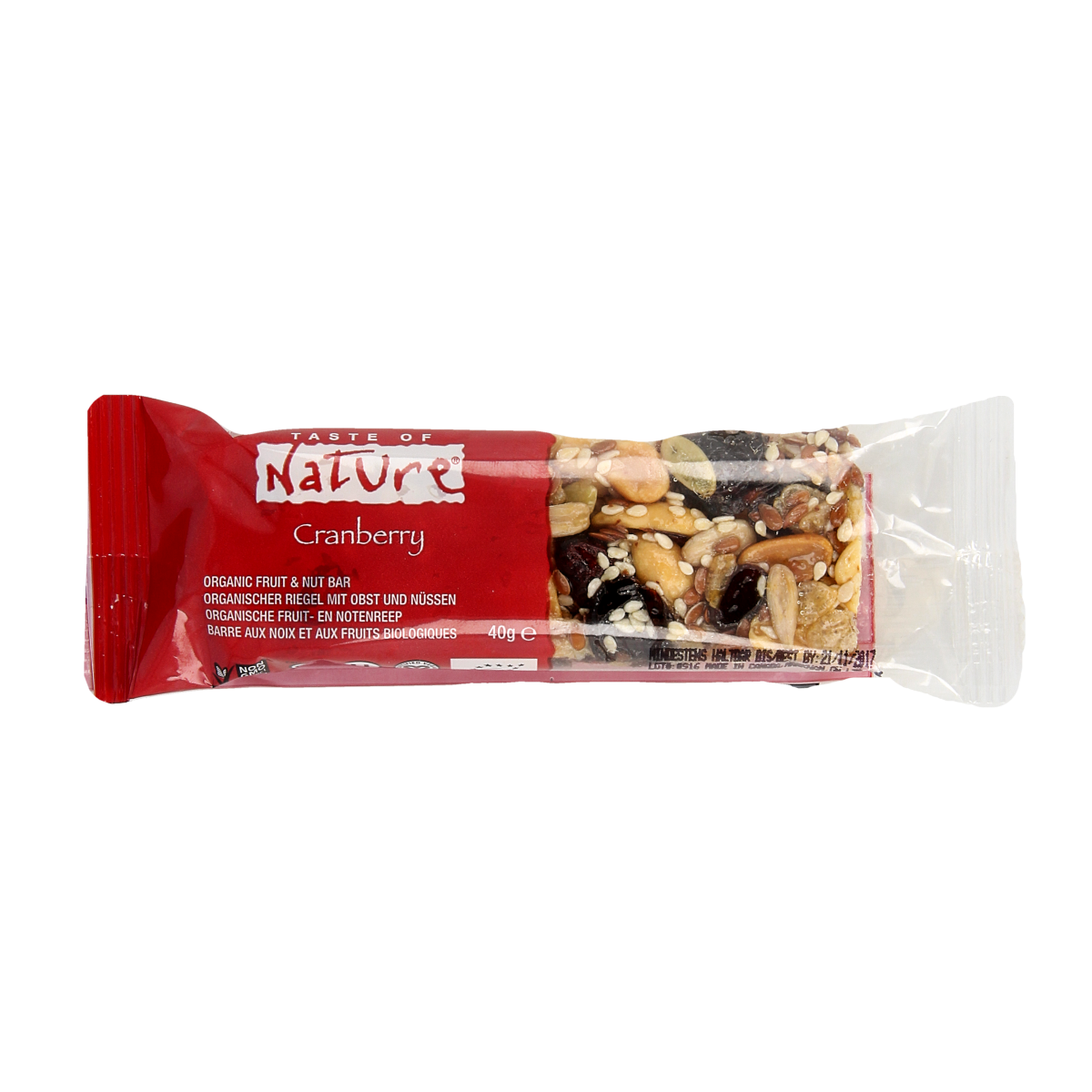 Taste Of Nature Cranberry granenreep bio 40.00 Gram