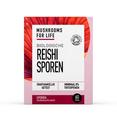 Mushrooms for Life Reishi sporen poeder bio 60 Gram