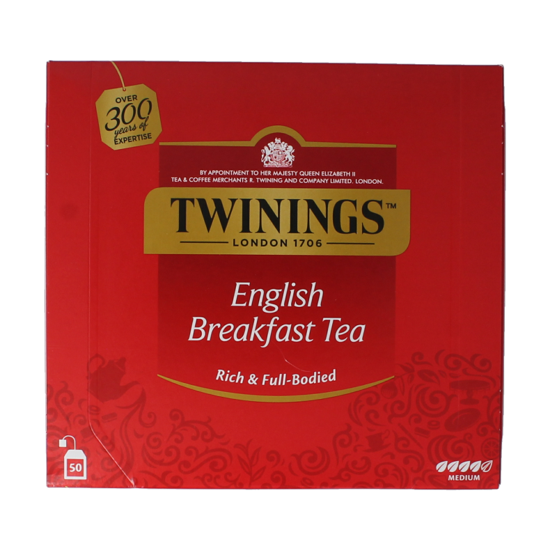 Twinings English breakfast envelop 50 Zakjes