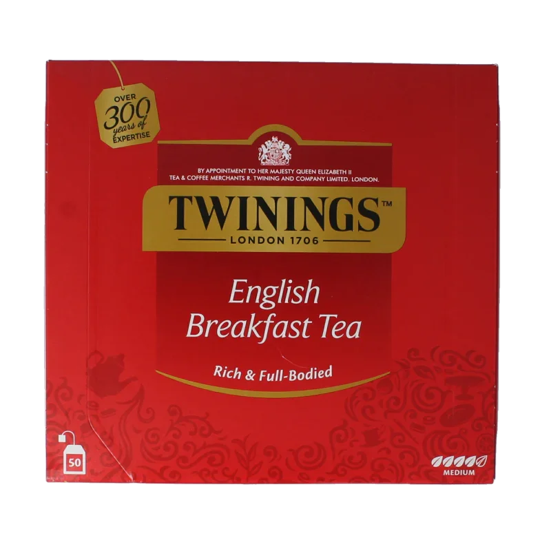 Twinings English breakfast envelop 50 Zakjes