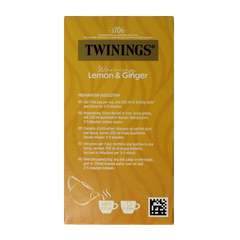 Twinings Citroen gember 20.00 Zakjes