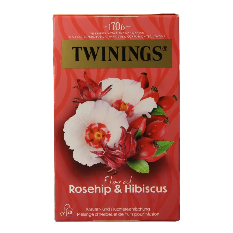 Twinings Rozenbottel hibiscus 20 Zakjes