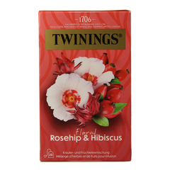 Twinings Rozenbottel hibiscus 20 Zakjes