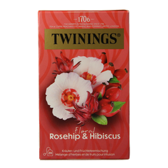 Twinings Rozenbottel hibiscus 20.00 Zakjes