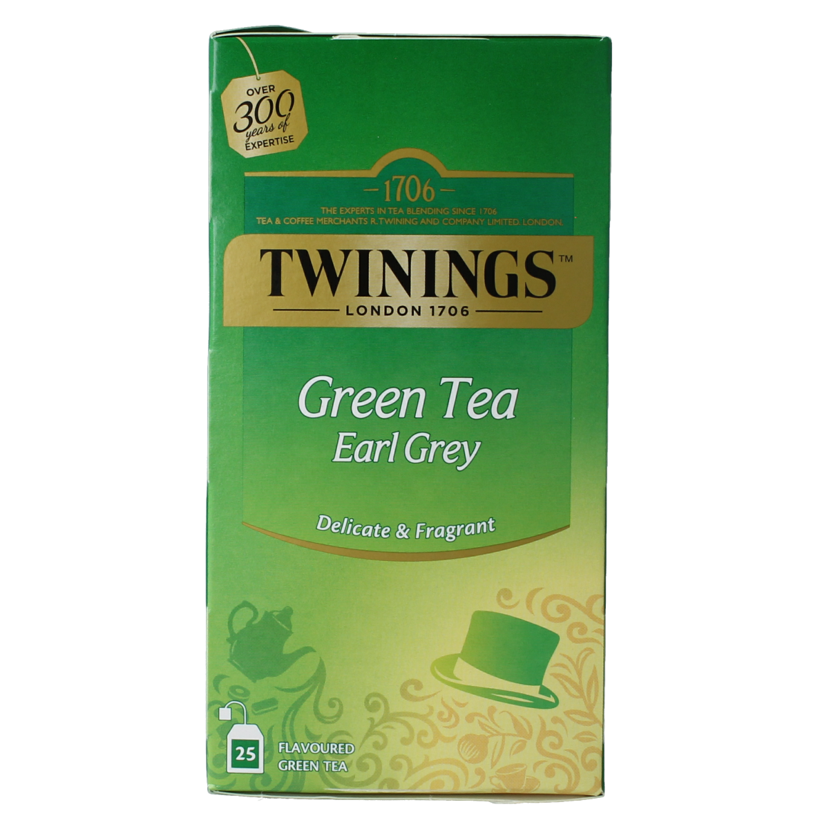 Twinings Green tea earl grey 25.00 Zakjes