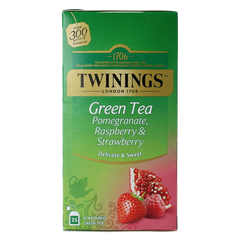Twinings The vert pomogranate raspberry strawberry 25.00 Zakjes