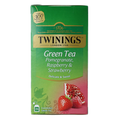 Twinings The vert pomogranate raspberry strawberry 25.00 Zakjes