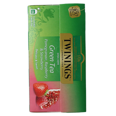 Twinings The vert pomogranate raspberry strawberry 25.00 Zakjes