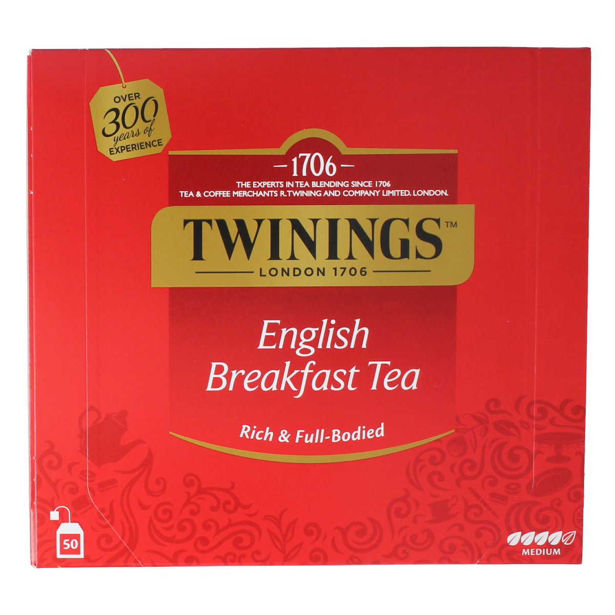 Twinings English breakfast envelop 50.00 Stuks