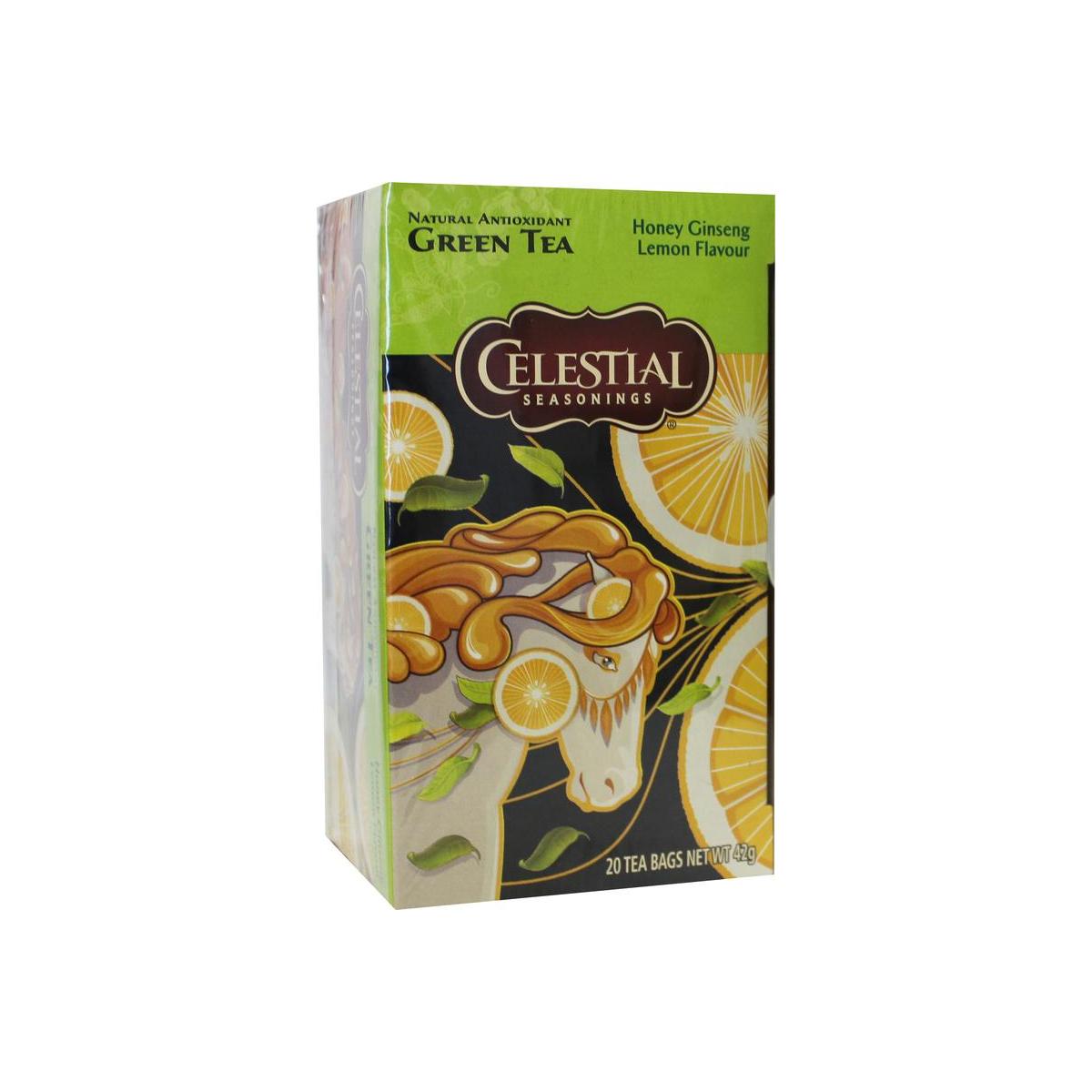 Celestial Season Honey lemon ginseng green tea 20.00 Zakjes