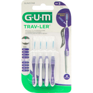 GUM Trav-ler rager 1.2mm (paars) 4 Stuks