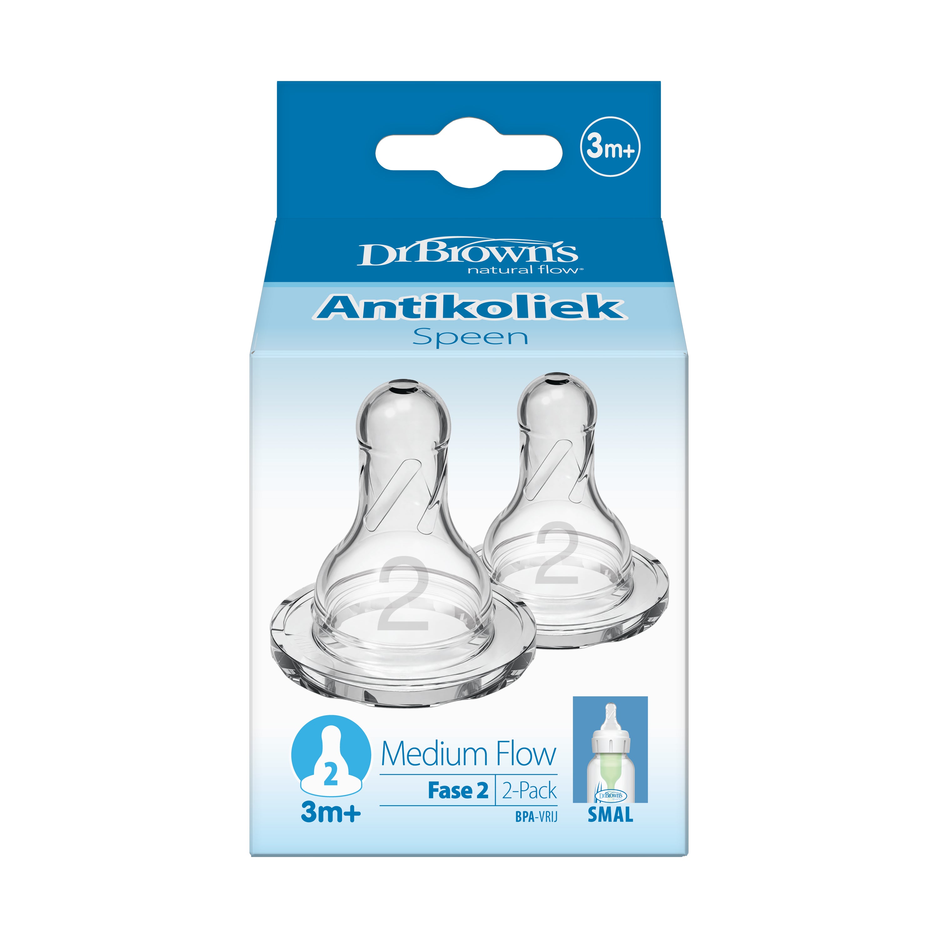 Dr. Brown's Speen standaard hals fles fase 2 2 Stuks