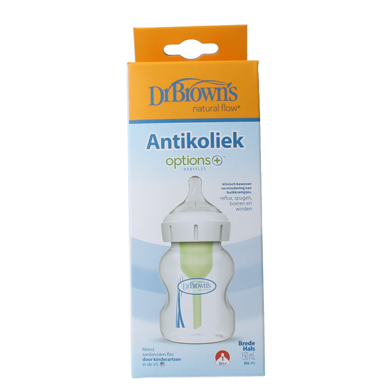 Dr. Brown's Options+ brede halsfles 150ml 1.00 Stuks