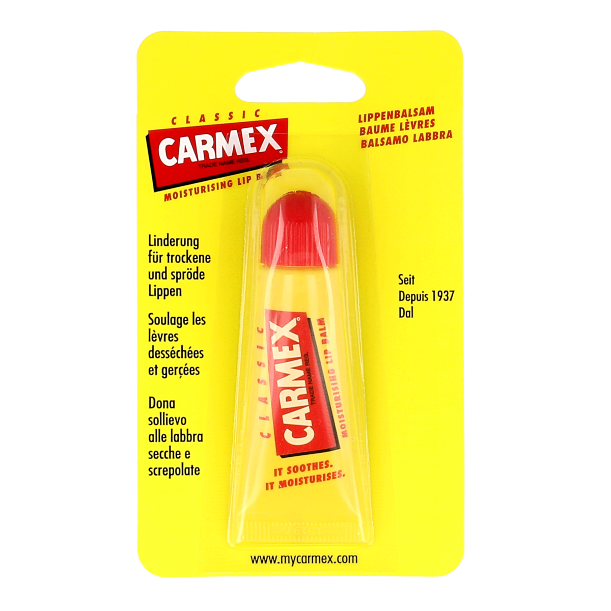 Carmex Lip balm classic tube 10.00 Gram