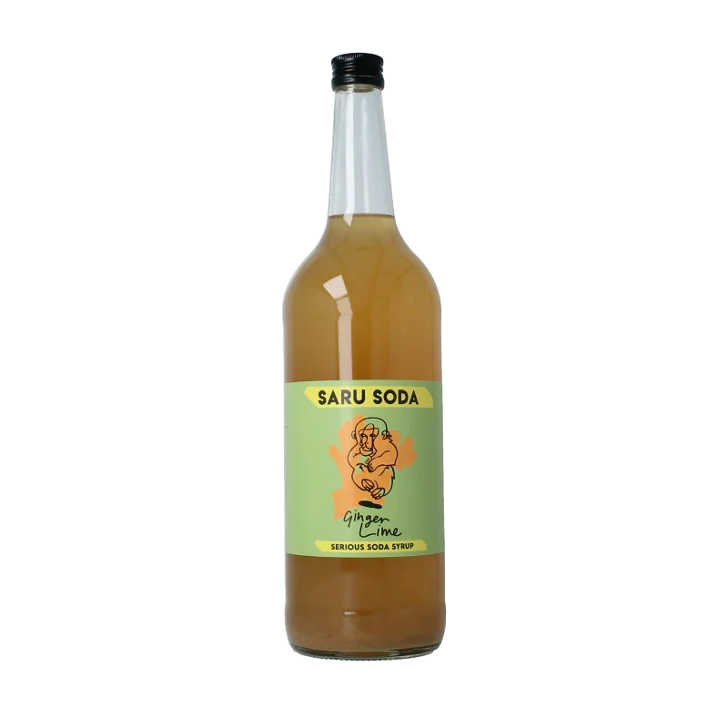 Saru Soda Siroop ginger lime bio demeter 1.00 Liter