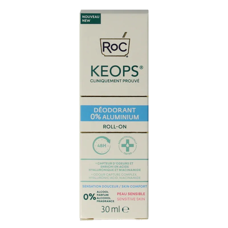 ROC Keops deodorant roll-on 0% aluminium 30 Milliliter