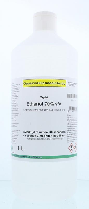 Orphi Alcohol ethanol 70% gedenatureerd 10% 1 Liter
