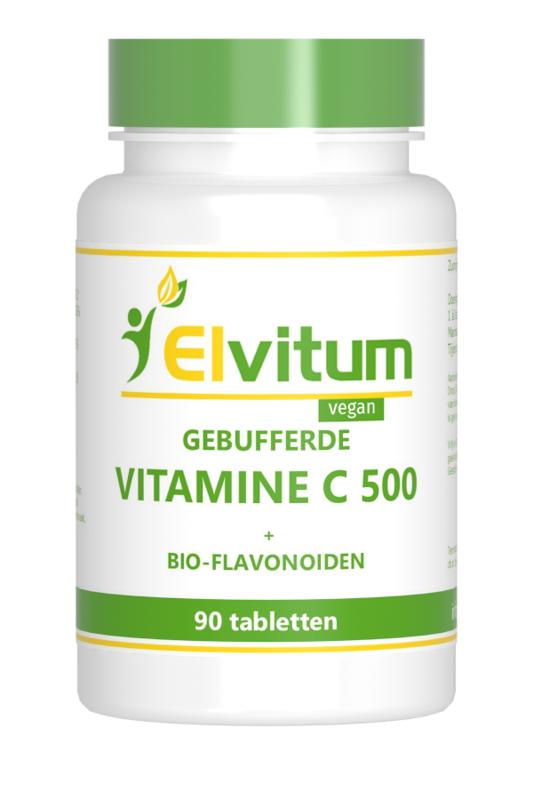 Elvitum Gebufferde vitamine C 500mg 90 Tabletten