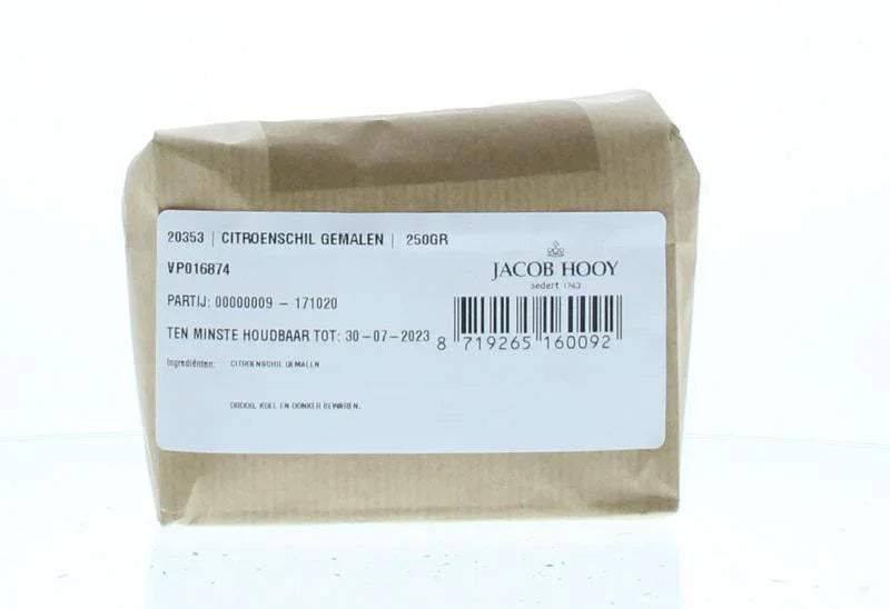 Jacob Hooy Citroenschil gemalen 250 Gram