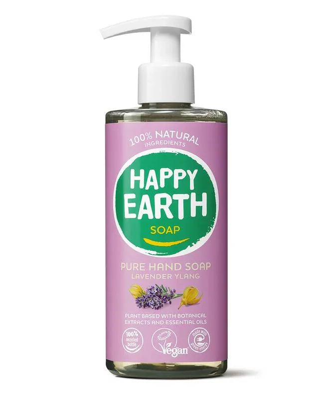 Happy Earth Pure hand soap lavender ylang 300 Milliliter