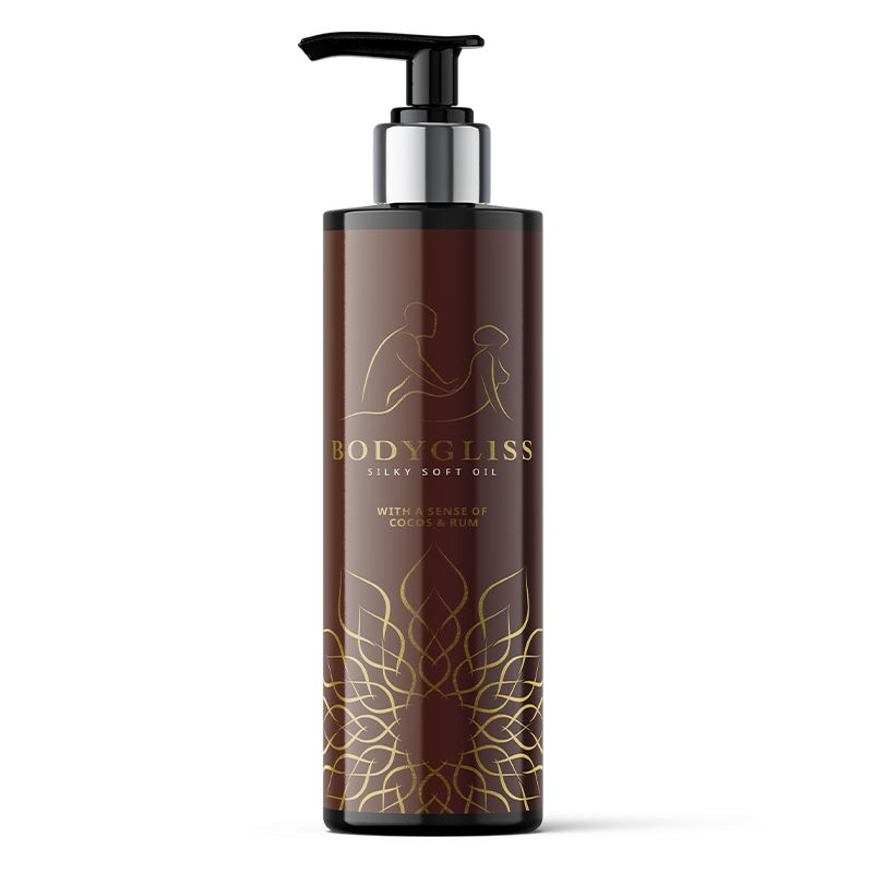 Bodygliss Silky soft massageolie cocos rum 150.00 Milliliter