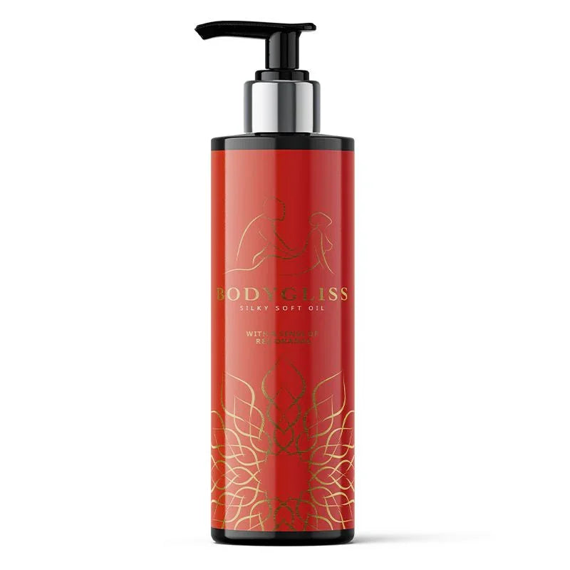 Bodygliss Silky soft massageolie red orange 150 Milliliter