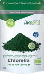 Biotona Chlorella & spirulina raw powder bio 200 Gram
